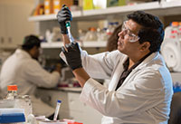 Pipette in lab