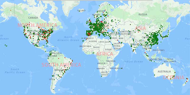 Global bike map