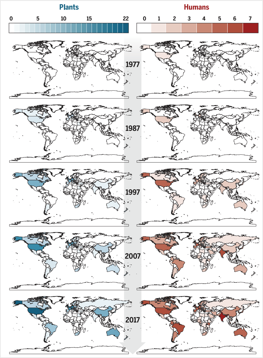 fungal species by country