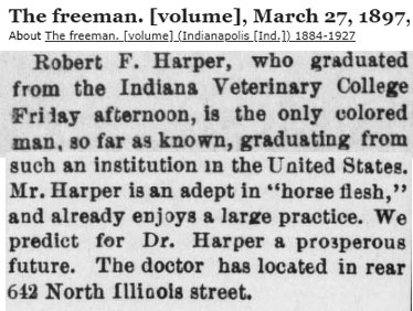 Newspaper Clipping about Dr. Robert F. Harper who just graduated in 1897