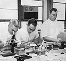 Students doing blood test - 1963
