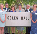 The Coles family and faculty members at Coles Hall dedication - 2000