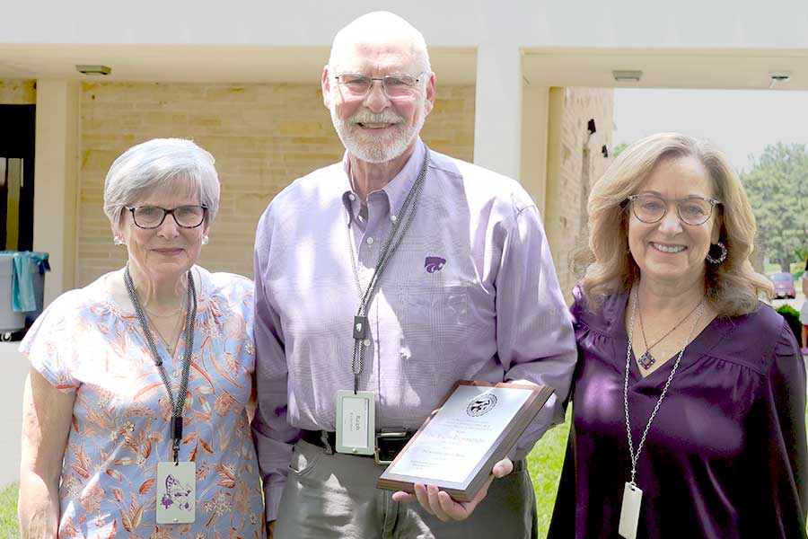 Dr. Bonnie Rush celebrats with Bev and Dr. Ralph Richardson