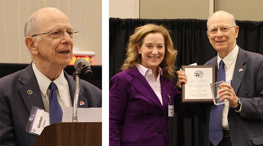 Dr. Gordon Coppoc '63 with Hodes Family Dean Dr. Bonnie Rush