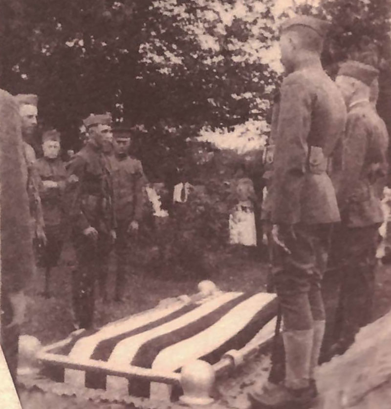 Funeral at Fredonia City Cemetery for Lt. Harry F. Hunt