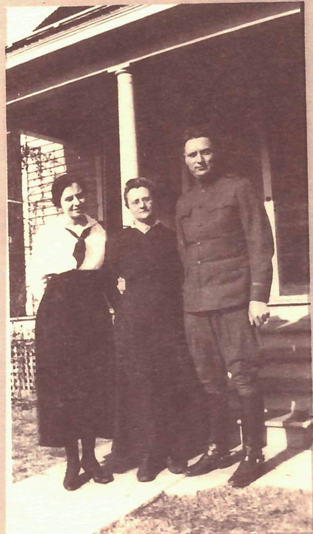 Sister Nellie, Mother Annie and Harry Hunt at the boarding house at 1010 Bluemont