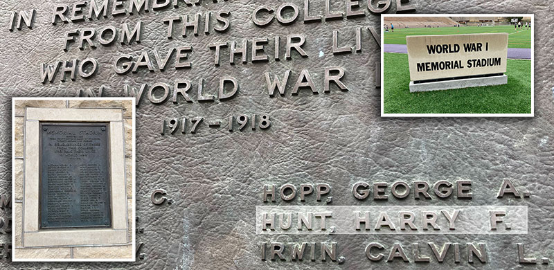 World War I Memorial Stadium and 48 Fallen plaque