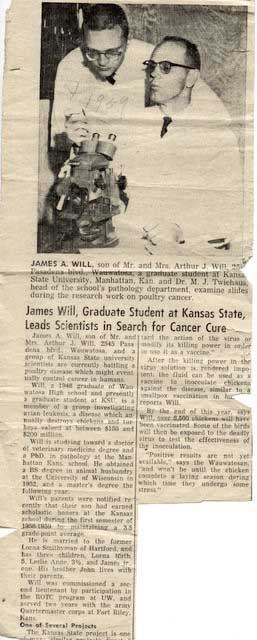 Newspaper clipping with Dr. Tweihaus