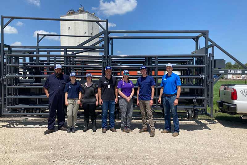 Rawhide delivers portable corral to Veterinary Health Center