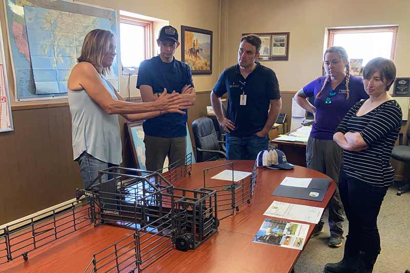 Rawhide delivers portable corral to Veterinary Health Center