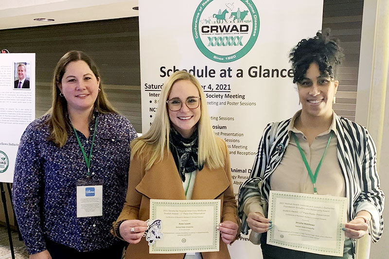 CRWAD awards - Dr. Katie Reif with Anne Lovett and Jerusha Matthews