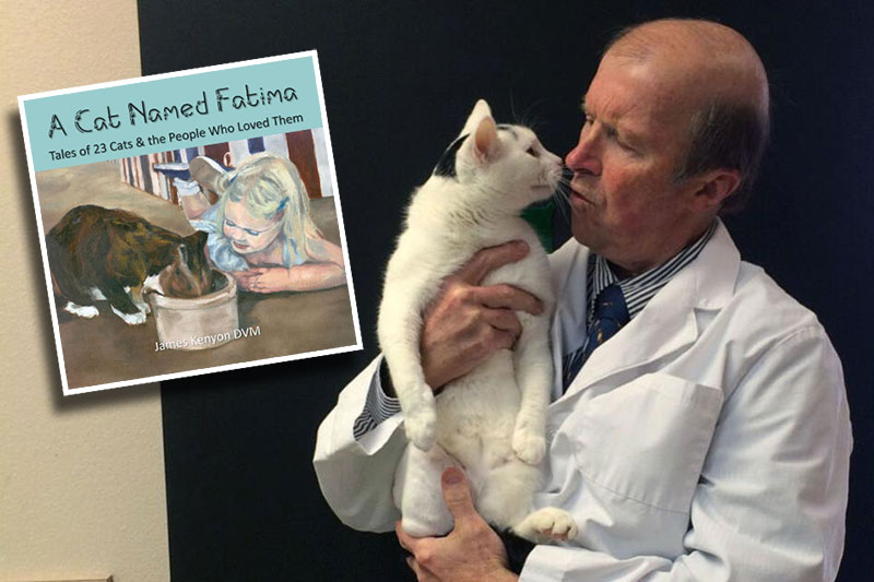 Dr. James Kenyon holds a feline patient