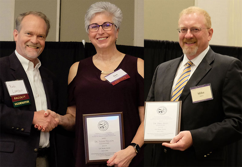 Drs. Robert Larson, Susan Nelson and Mike Apley