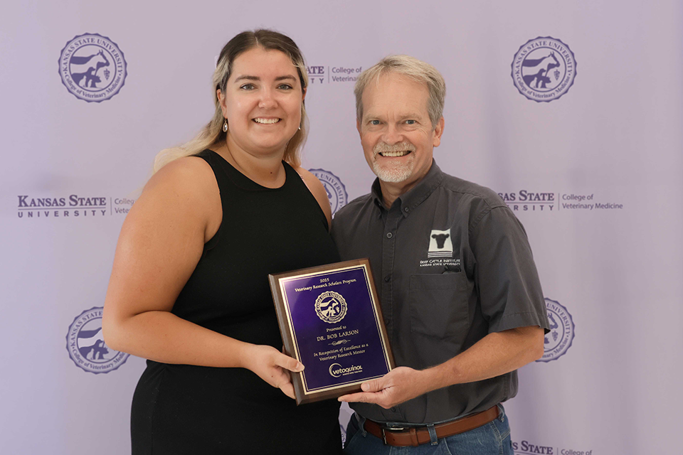 Dr. Bob Larson with his mentee, Kayleigh Corless