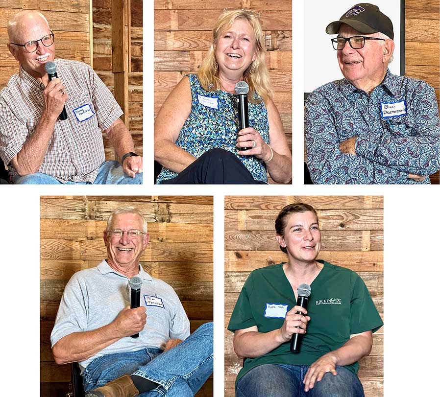 Meet the veterinarians (five head shots of each)