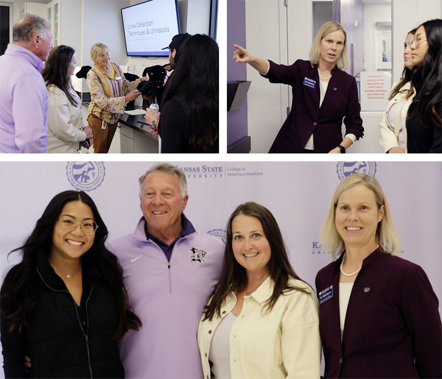 Legislators tour veterinary college - collage of images