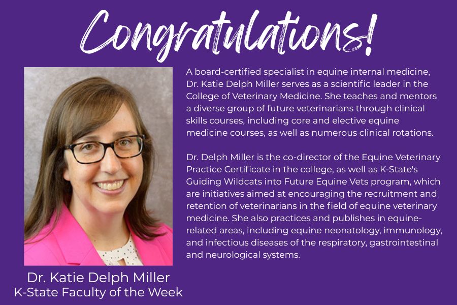 Dr. Katie Delph Miller, Faculty Member of the week graphic