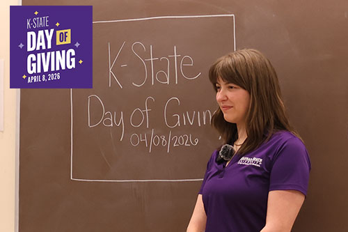 Second-year student Emily Evans-Stevens hosts a giving video