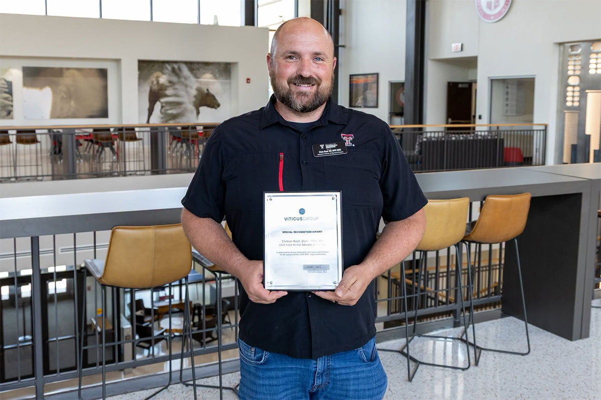 Dr. Clinton Roof receives a WVC award