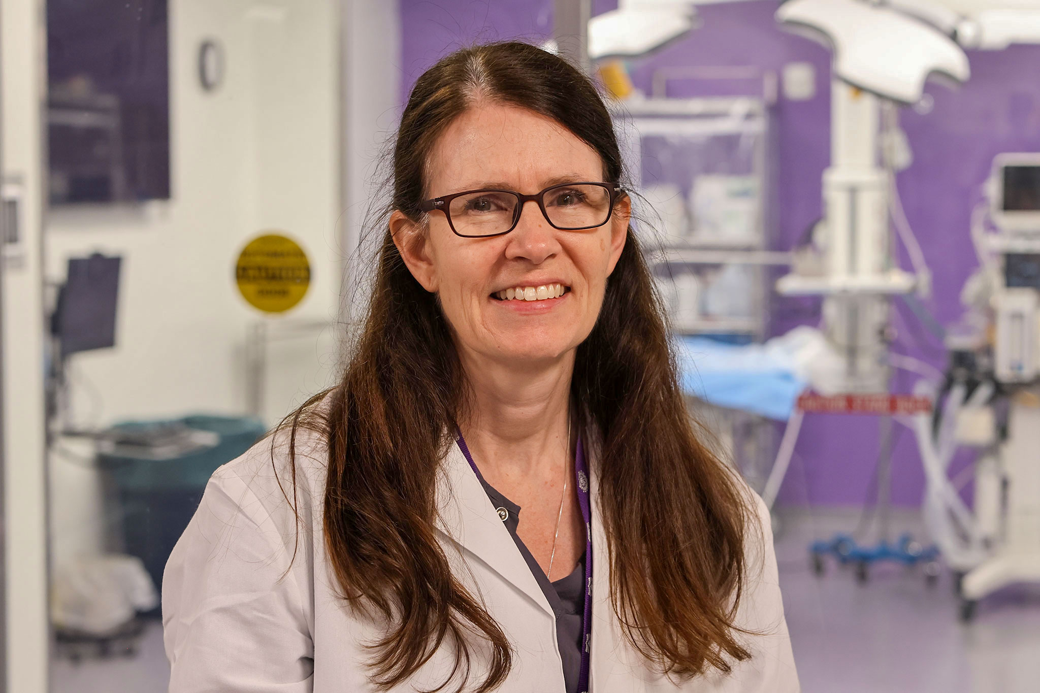 Dr. Emily Klocke shows the surgery suite in Mosier Hall