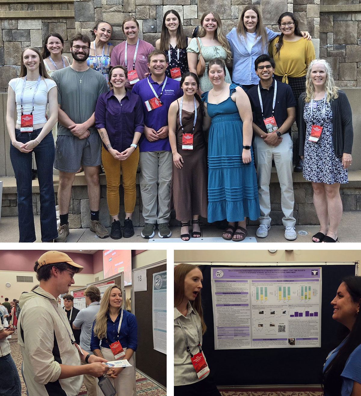 A collage of photos from the Veterinary Scholars Symposium