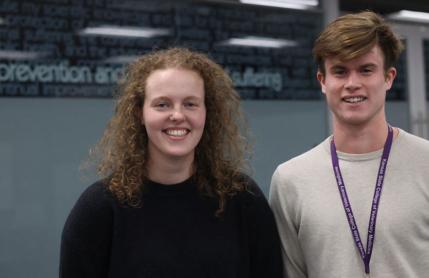 First-year students Samantha Rice and Henry DeWitt