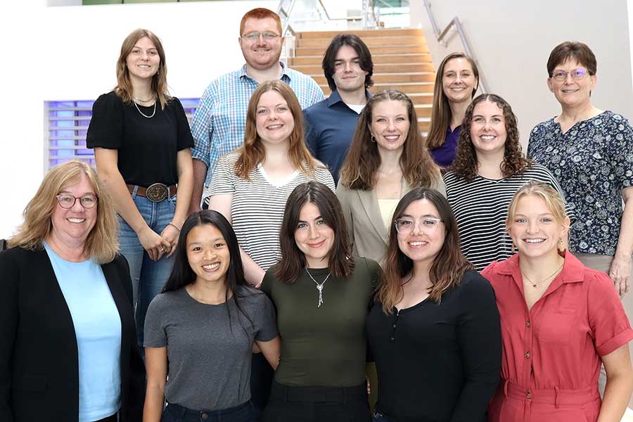 Group photo of students at National Bio and Agrodefense Facility