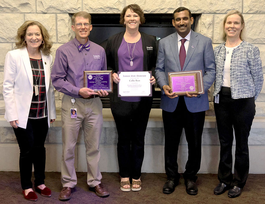 Drs. Bonnie Rush and Elizabeth Davis celebrate with the honorees.