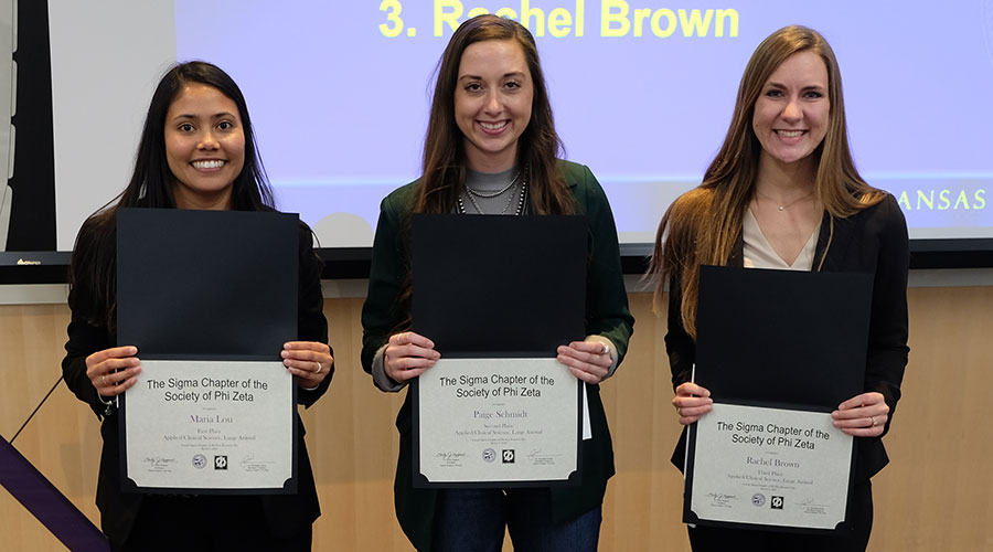 Applied/Clinical Science, Large Animals – Oral Presentations - Maria Lou, Paige Schmidt and Rachel Brown