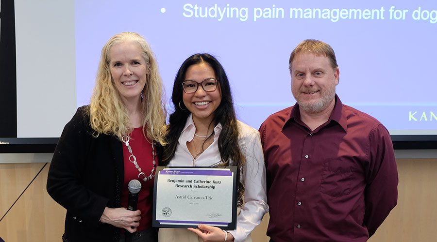 Kurz Scholarship - Dr. Kate KuKanich, Astrid Carcamo-Tzic and Dr. Butch KuKanich