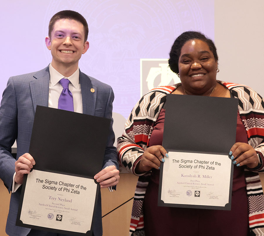 Applied/Clinical Science, Small animal/exotics – Oral Presentations - Kamilyah Miller, Nathan Jackson, Trey Tomlinson