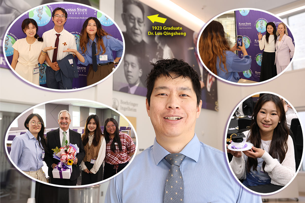 A collage with various activities during the US-China Joint DVM homecoming